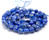 6-7MM Lapis Lazuli Gemstone Pebble Nugget Granule Loose Beads 7.5 inch Half Strand (80001926 H-A34)