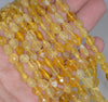 7-8MM Yellow Opal Gemstone Pebble Nugget Granule Loose Beads 7.5 inch Half Strand (80001927 H-A34)