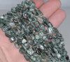 7-8MM Seraphinite Gemstone Pebble Nugget Granule Loose Beads 7.5 inch Half Strand (80001928 H-A34)