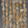 6-7MM Golden Rutilated Quartz Gemstone Pebble Nugget Granule Loose Beads 16 inch Full Strand (80001929-A33)