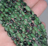 5-6MM Ruby Zoisite Gemstone Pebble Nugget Granule Loose Beads 7.5 inch Half Strand (80001931 H-A33)