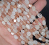 6-7MM Moonstone Gemstone Pebble Nugget Granule Loose Beads 7.5 inch Half Strand (80001937 H-A33)