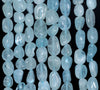 6-7MM Aquamarine Gemstone Pebble Nugget Granule Loose Beads 7.5 inch Half Strand (80001941 H-A32)