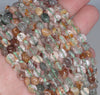 6-7MM Phantom Quartz Gemstone Pebble Nugget Granule Loose Beads 7.5 inch Half Strand (80001943 H-A32)