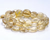 8-10MM Lemon Quartz Gemstone Round Flat Nugget Loose Beads 7.5 inch Half Strand (80001945 H-A32)