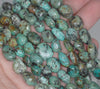 9-11MM African Turquoise Gemstone Pebble Nugget Granule Loose Beads 7.5 inch Half Strand (80001946 H-A32)