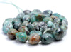 9-11MM African Turquoise Gemstone Pebble Nugget Granule Loose Beads 7.5 inch Half Strand (80001946 H-A32)