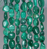 7-8MM Malachite Gemstone Pebble Nugget Granule Loose Beads 7.5 inch Half Strand (80001948 H-A32)