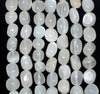 7-8MM White Moonstone Gemstone Pebble Nugget Granule Loose Beads 7.5 inch Half Strand (80001952 H-A31)