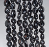 6-7MM Black Tourmaline Gemstone Pebble Nugget Granule Loose Beads 7.5 inch Half Strand (80001954 H-A31)