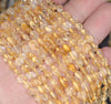 5-6MM Citrine Gemstone Pebble Nugget Granule Loose Beads 7.5 inch Half Strand (80001957 H-A31)