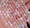 6-7MM Pink Opal Gemstone Pebble Nugget Granule Loose Beads 7.5 inch Half Strand (80001958 H-A31)