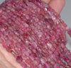 6-7MM Rubellite Gemstone Pebble Nugget Granule Loose Beads 7.5 inch Half Strand (80001959 H-A31)