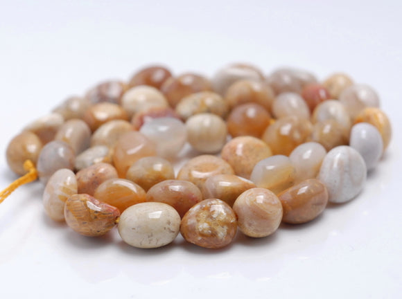 7-8MM Coral Fossil Gemstone Pebble Nugget Granule Loose Beads 15.5 inch Full Strand (80001961-A31)