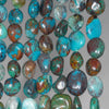 8-9MM Chrysocolla Gemstone Pebble Nugget Granule Loose Beads 7.5 inch Half Strand (80001963 H-A30)