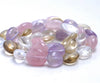 9-10MM Multi Quartz Gemstone Round Flat Nugget Loose Beads 7.5 inch Half Strand (80001964 H-A30)