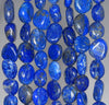 9-10MM Lapis Lazuli Gemstone Round Flat Nugget Loose Beads 7.5 inch Half Strand (80001965 H-A30)