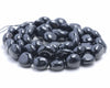 8-9MM Black Tourmaline Gemstone Round Flat Nugget Loose Beads 15.5 inch Full Strand (80001966-A30)