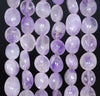 8-9MM Lavender Amethyst Gemstone Round Flat Nugget Loose Beads 7.5 inch Half Strand (80001967 H-A30)