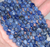 7-8MM Dumortierite Gemstone Pebble Nugget Granule Loose Beads 7.5 inch Half Strand (80001969 H-A30)