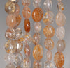 7-9MM Bronze Rutilated Quartz Gemstone Pebble Nugget Granule Loose Beads 15.5 inch Full Strand (80001974-A35)