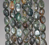 7-8MM Green Kyanite Gemstone Pebble Nugget Granule Loose Beads 7.5 inch Half Strand (80001975 H-A35)