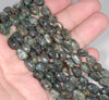 7-8MM Green Kyanite Gemstone Pebble Nugget Granule Loose Beads 7.5 inch Half Strand (80001975 H-A35)