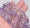 9-10MM Ametrine Gemstone Pebble Nugget Granule Loose Beads 7.5 inch Half Strand (80001977 H-A35)