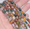 8-9MM Ocean Jasper Gemstone Pebble Nugget Granule Loose Beads 7.5 inch Half Strand (80001979 H-A35)