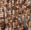 4MM Australia Zebra Jasper Gemstone Faceted Round Loose Beads 15 inch Full Strand (80001997-A58)