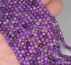 4MM Sugilite Gemstone Faceted Round Loose Beads 15 inch Full Strand (80001998-A66)