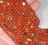 4MM Red Brecciated Jasper Gemstone Faceted Round Loose Beads 15 inch Full Strand (80002002-A66)