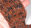 4MM Mahogany Jasper Gemstone Faceted Round Loose Beads 15 inch Full Strand (80002009-A58)