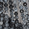 6MM Snowflake Obsidian Gemstone Faceted Round Loose Beads 15 inch Full Strand (80002017-A65)