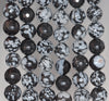 6MM Snowflake Obsidian Gemstone Faceted Round Loose Beads 15 inch Full Strand (80002017-A65)