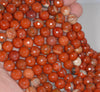 6MM Red Brecciated Jasper Gemstone Faceted Round Loose Beads 15 inch Full Strand (80002027-A66)