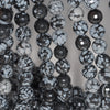 8MM Snowflake Obsidian Gemstone Faceted Round Loose Beads 7 inch Half Strand (80002029 H-A65)