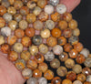 8MM Crazy Lace Agate Gemstone Faceted Round Loose Beads 7 inch Half Strand (80002030 H-A62)