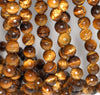 8MM Yellow Tiger Eye Gemstone Faceted Round Loose Beads 7.5 inch Half Strand (80002032 H-A63)