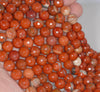 8MM Red Brecciated Jasper Gemstone Faceted Round Loose Beads 7 inch Half Strand (80002033 H-A66)