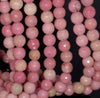 8-9MM Rhodonite Gemstone Faceted Round Loose Beads 7 inch Half Strand (80002034 H-A58)