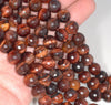 8MM Red Tiger Eye Gemstone Faceted Round Loose Beads 7 inch Half Strand (80002037 H-A63)