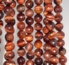 8MM Red Tiger Eye Gemstone Faceted Round Loose Beads 7 inch Half Strand (80002037 H-A63)