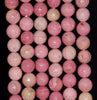 10MM Rhodonite Gemstone Faceted Round Loose Beads 7 inch Half Strand (80002039 H-A58)