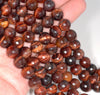 10MM Red Tiger Eye Gemstone Faceted Round Loose Beads 7 inch Half Strand (80002041 H-A63)