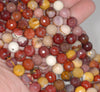 10MM Mookiate Gemstone Faceted Round Loose Beads 7 inch Half Strand (80002045 H-A64)