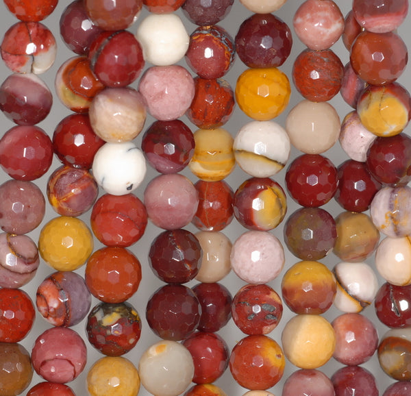 10MM Mookiate Gemstone Faceted Round Loose Beads 7 inch Half Strand (80002045 H-A64)