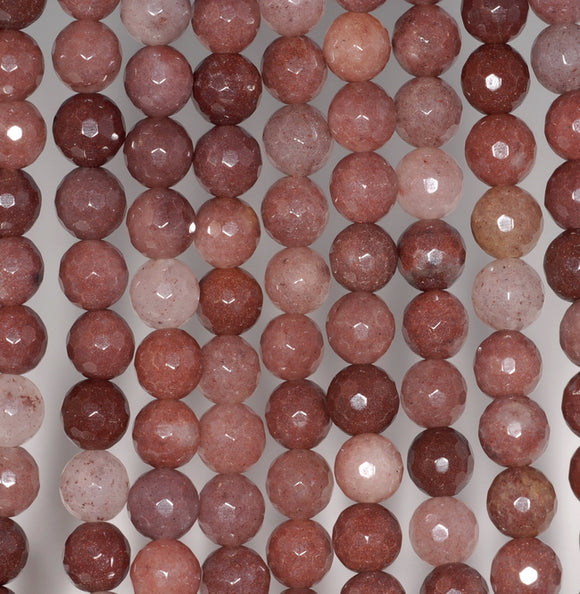 10MM Purple Aventurine Gemstone Faceted Round Loose Beads 15 inch Full Strand (80002047-A66)