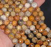 10MM Crazy Lace Agate Gemstone Faceted Round Loose Beads 15 inch Full Strand (80002048-A62)