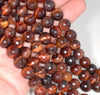 12MM Red Tiger Eye Gemstone Faceted Round Loose Beads 7.5 inch Half Strand (80002052 H-A63)